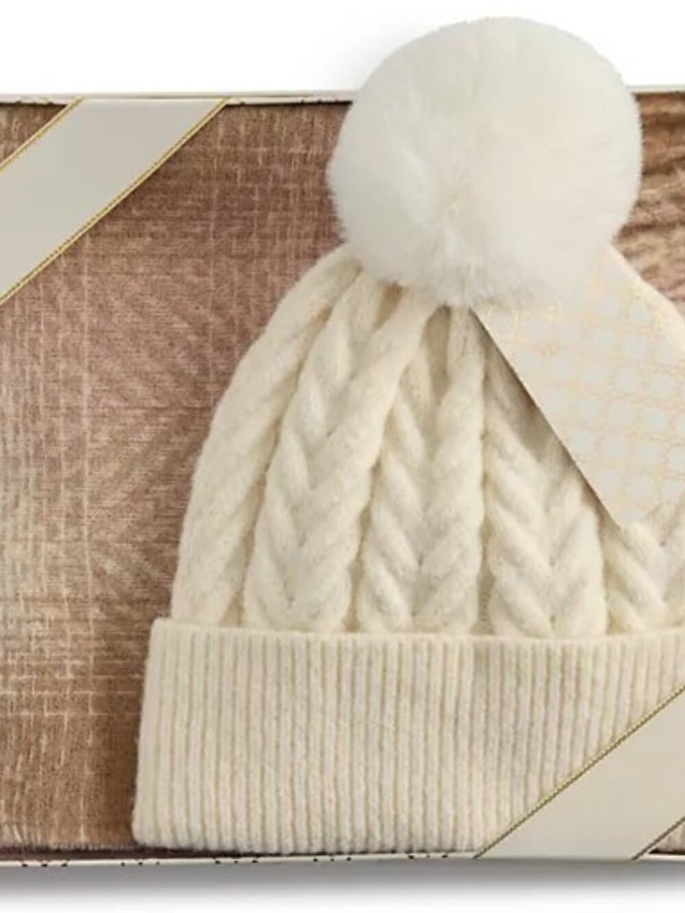 Women's Nine West Boucle Ombre Grid Scarf & Beanie Gift Set